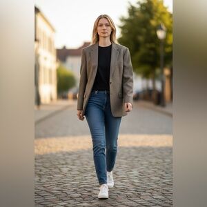 LAUREN RALPH LAUREN Wool Houndstooth Blazer 44S Oversized Mens Sport Coat Canada